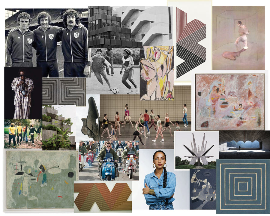 A moodboard of various images inspiring SS23.
