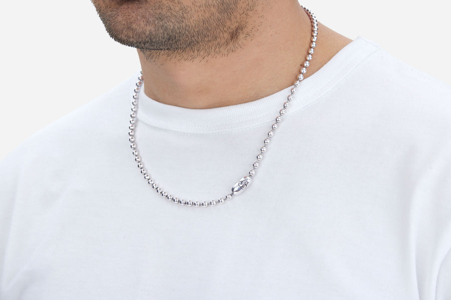 Ball Chain Necklace ~ Sterling Silver