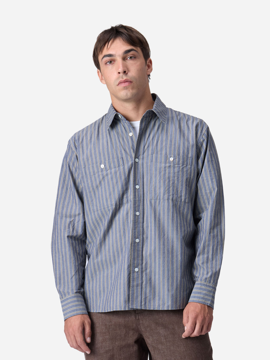 Commuter Shirt ~ Navy/Coyote Stripe