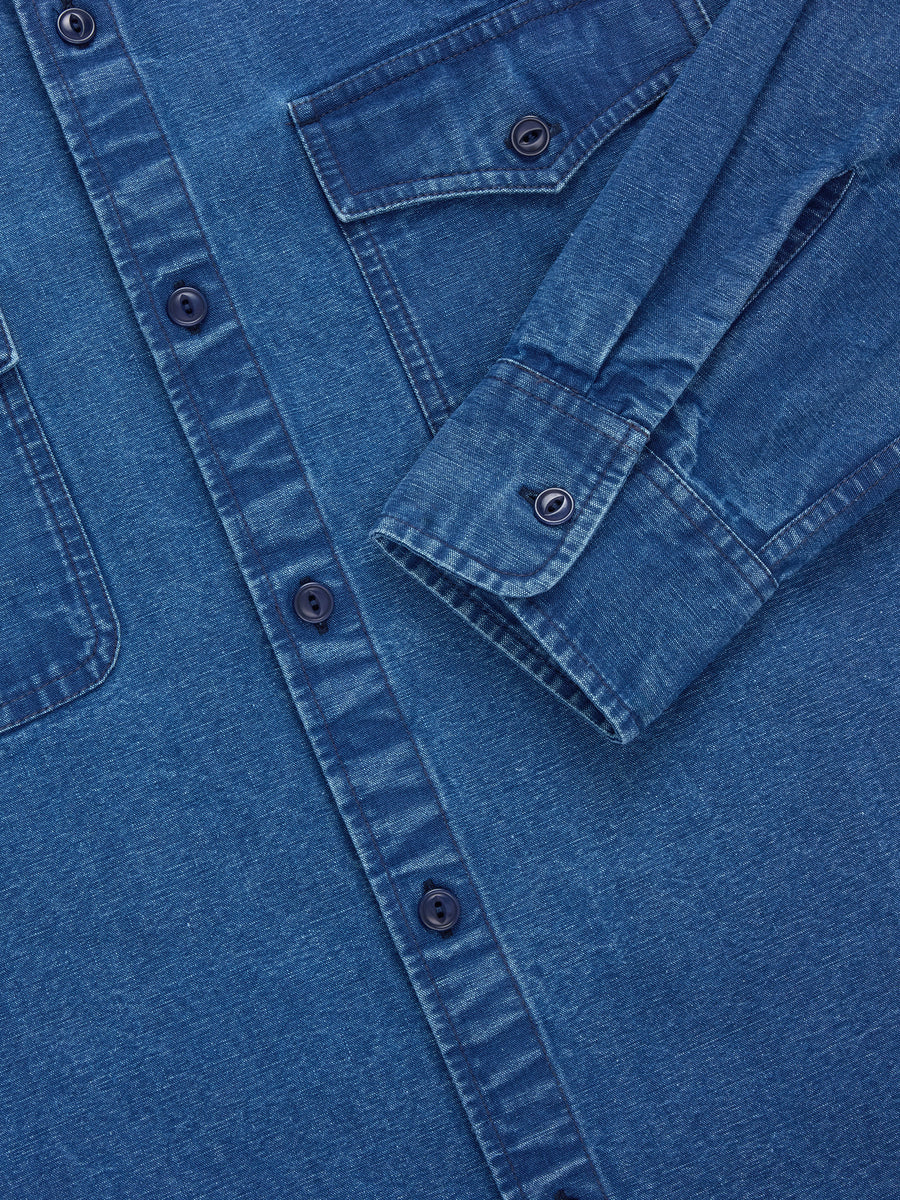 USN Overshirt ~ Stonewashed Indigo Canvas