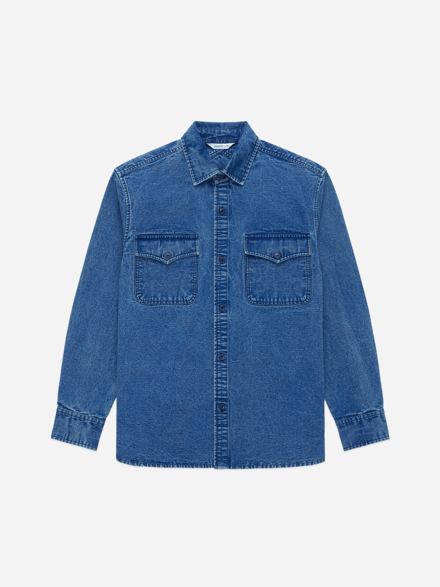 USN Overshirt ~ Stonewashed Indigo Canvas