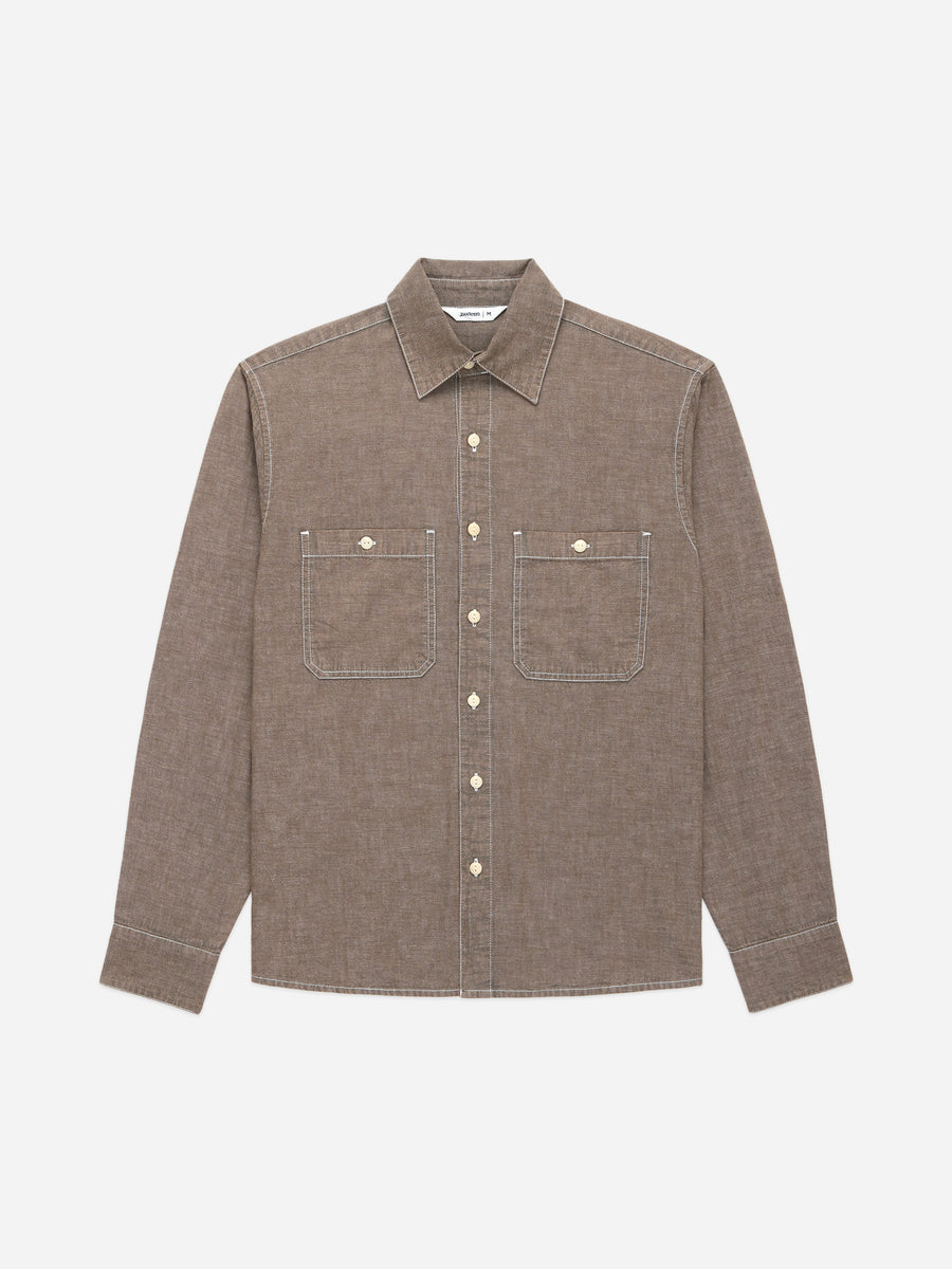Utility Shirt ~ Brown Chambray