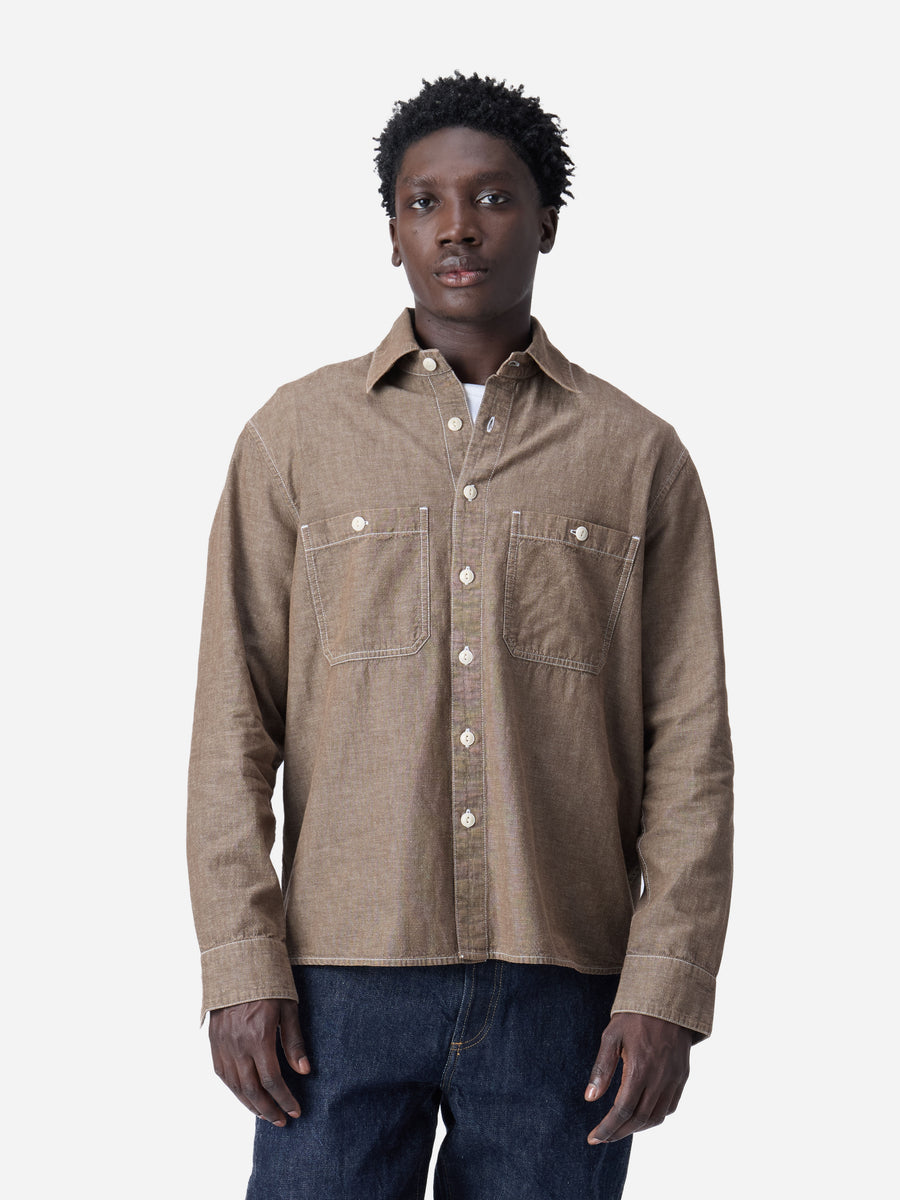 Utility Shirt ~ Brown Chambray