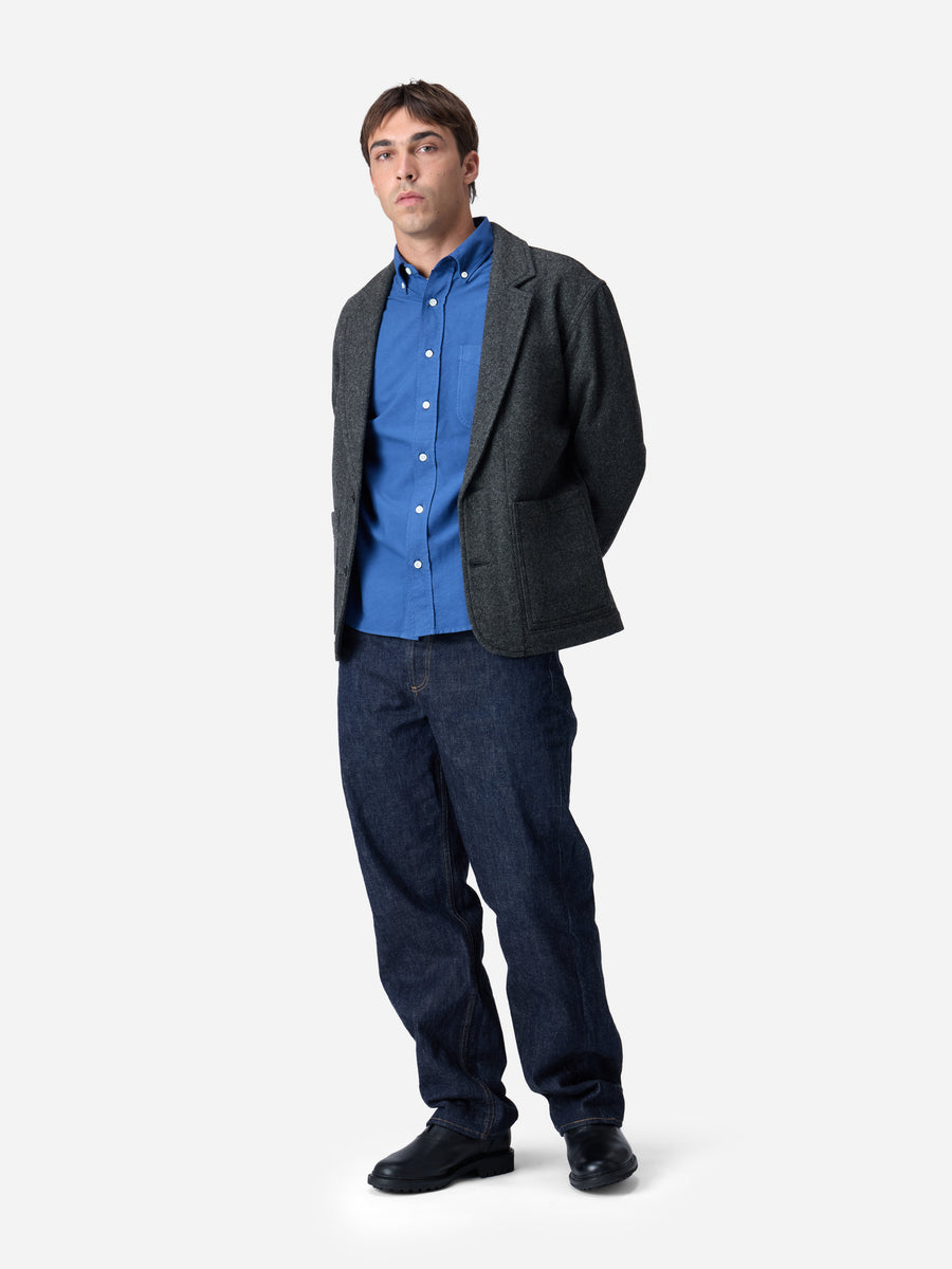 Work Blazer ~ Grey Melton Wool
