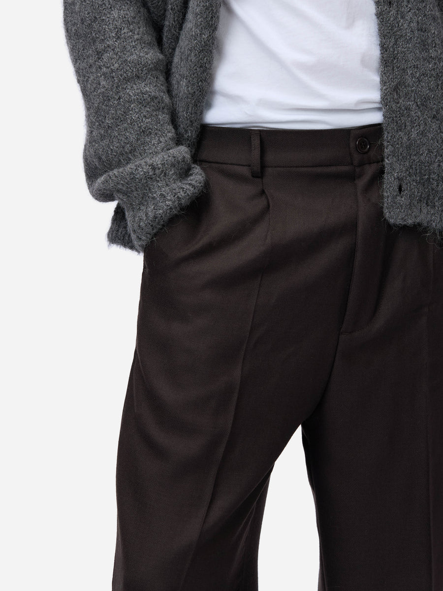 Pleated Trouser ~ Brown Wool Flannel