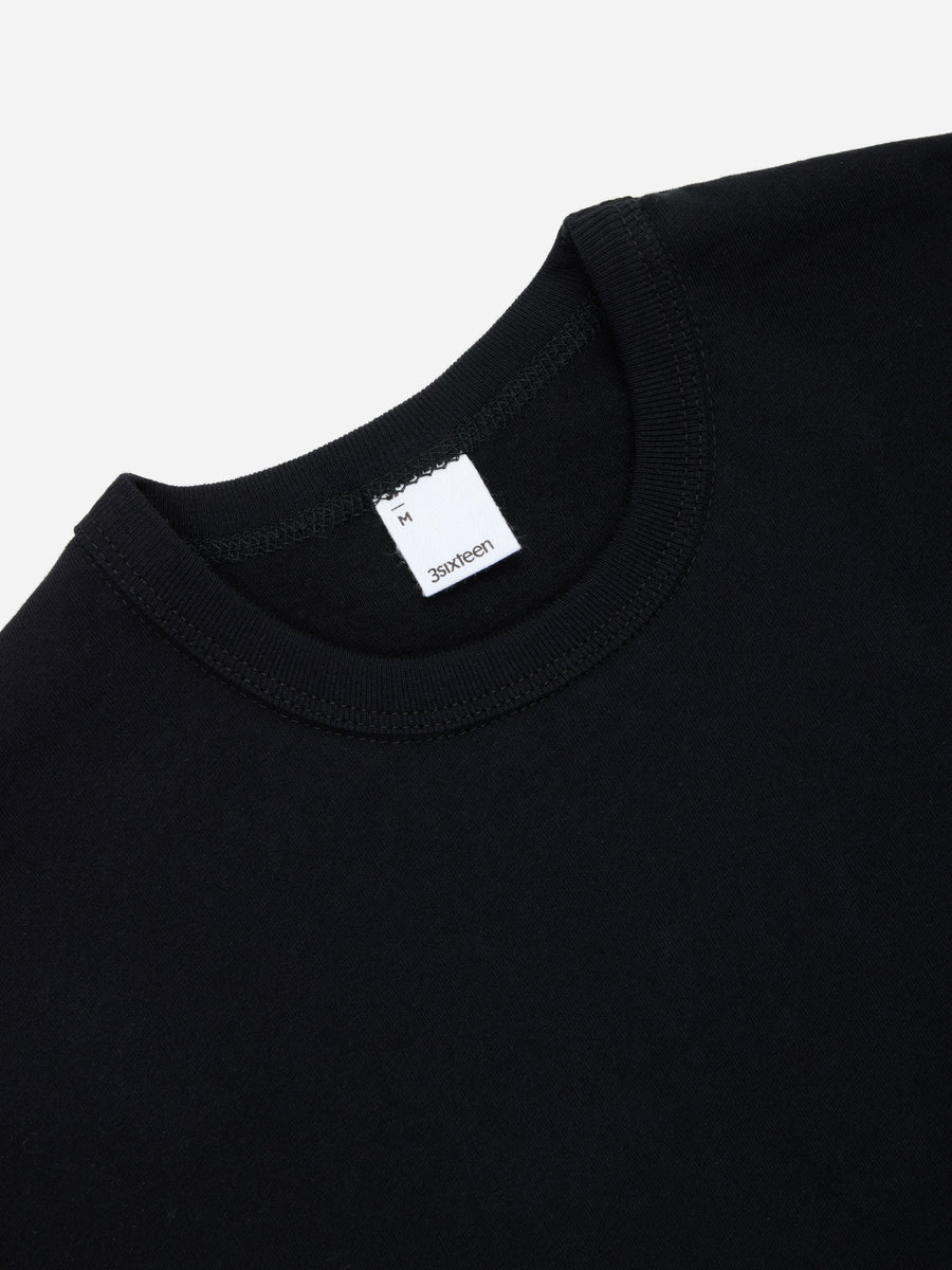Heavyweight Boxy Long Sleeve T-shirt ~ Black