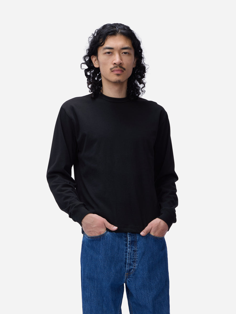 Heavyweight Boxy Long Sleeve T-shirt ~ Black