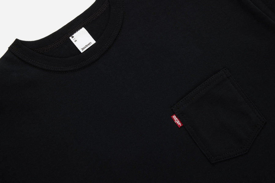 Self Edge x Samurai x 3sixteen "The Redliners" Pocket T-Shirt ~ Black
