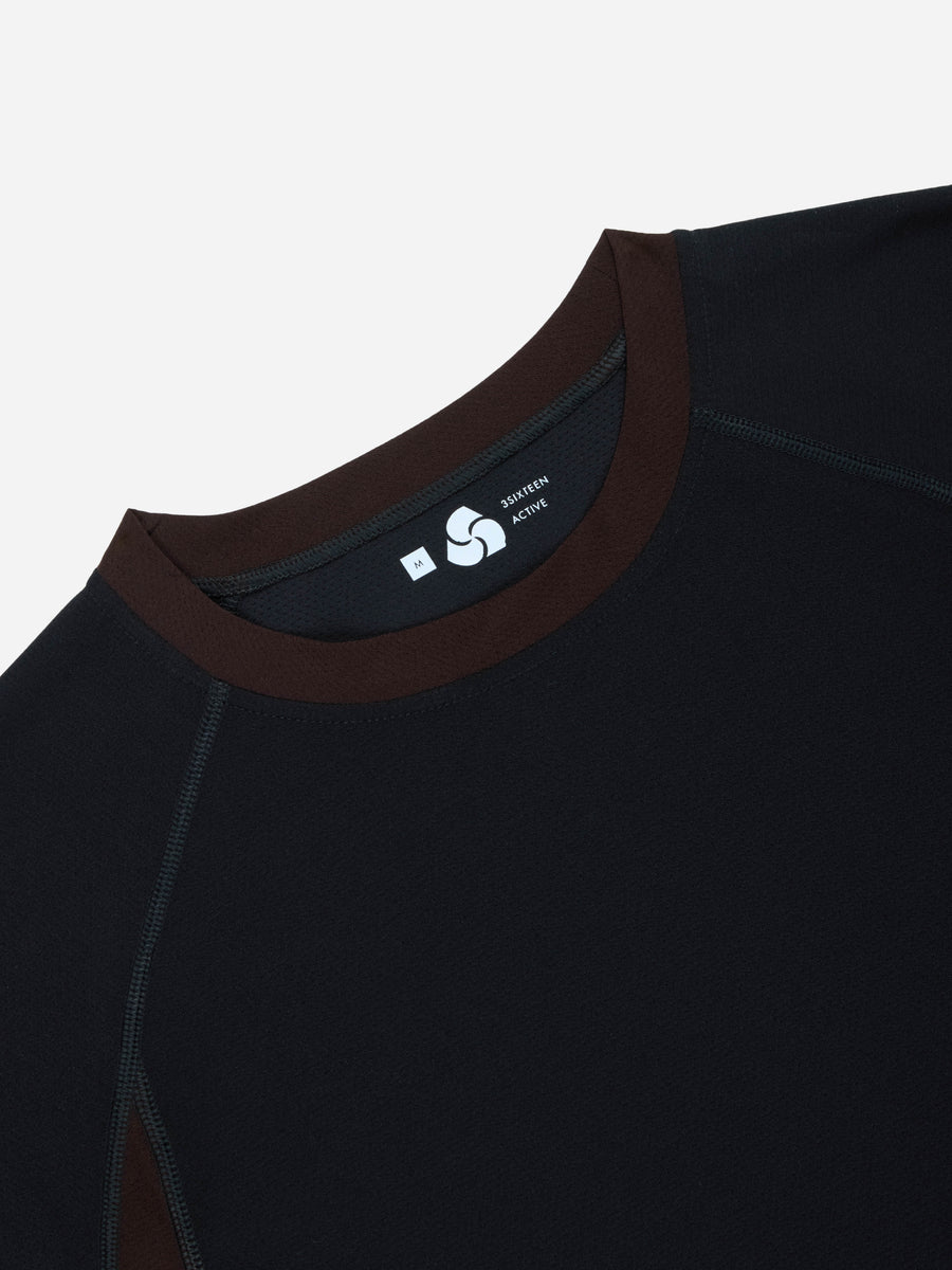 Track Tee ~ Black/Brown