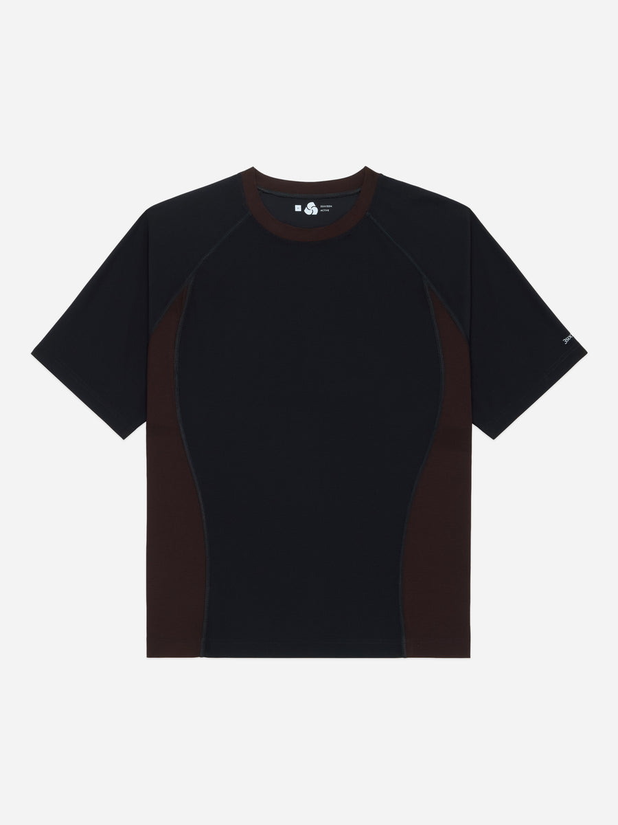 Track Tee ~ Black/Brown