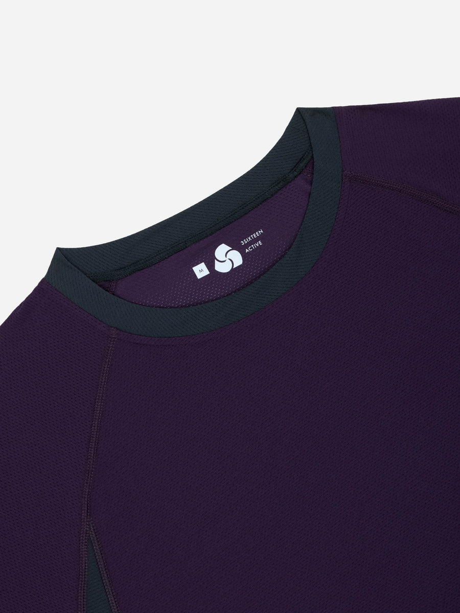 Track Tee ~ Purple/Grey