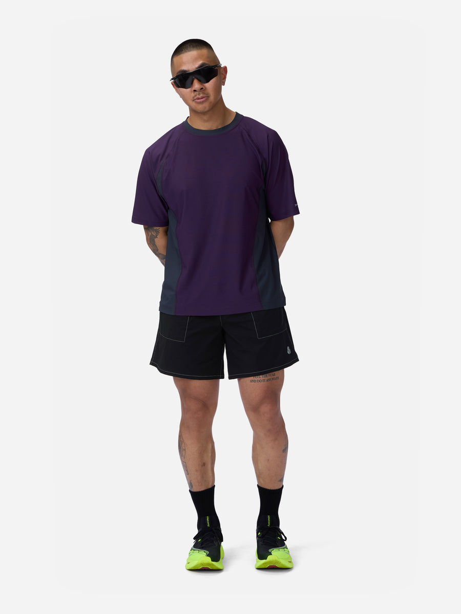Track Tee ~ Purple/Grey