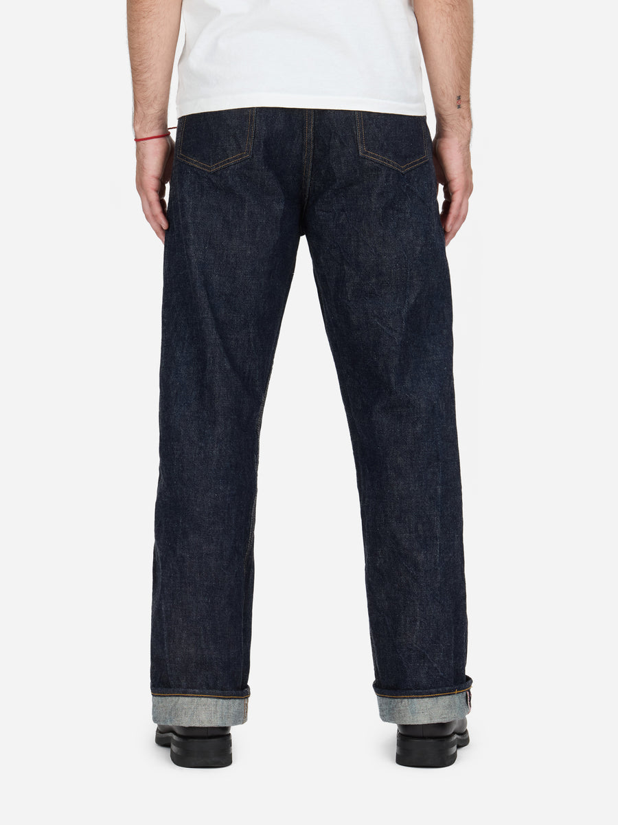 RS-100xk ~ Relaxed Straight - Rinsed Indigo Kibata
