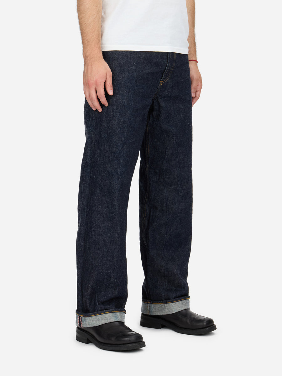 RS-100xk ~ Relaxed Straight - Rinsed Indigo Kibata