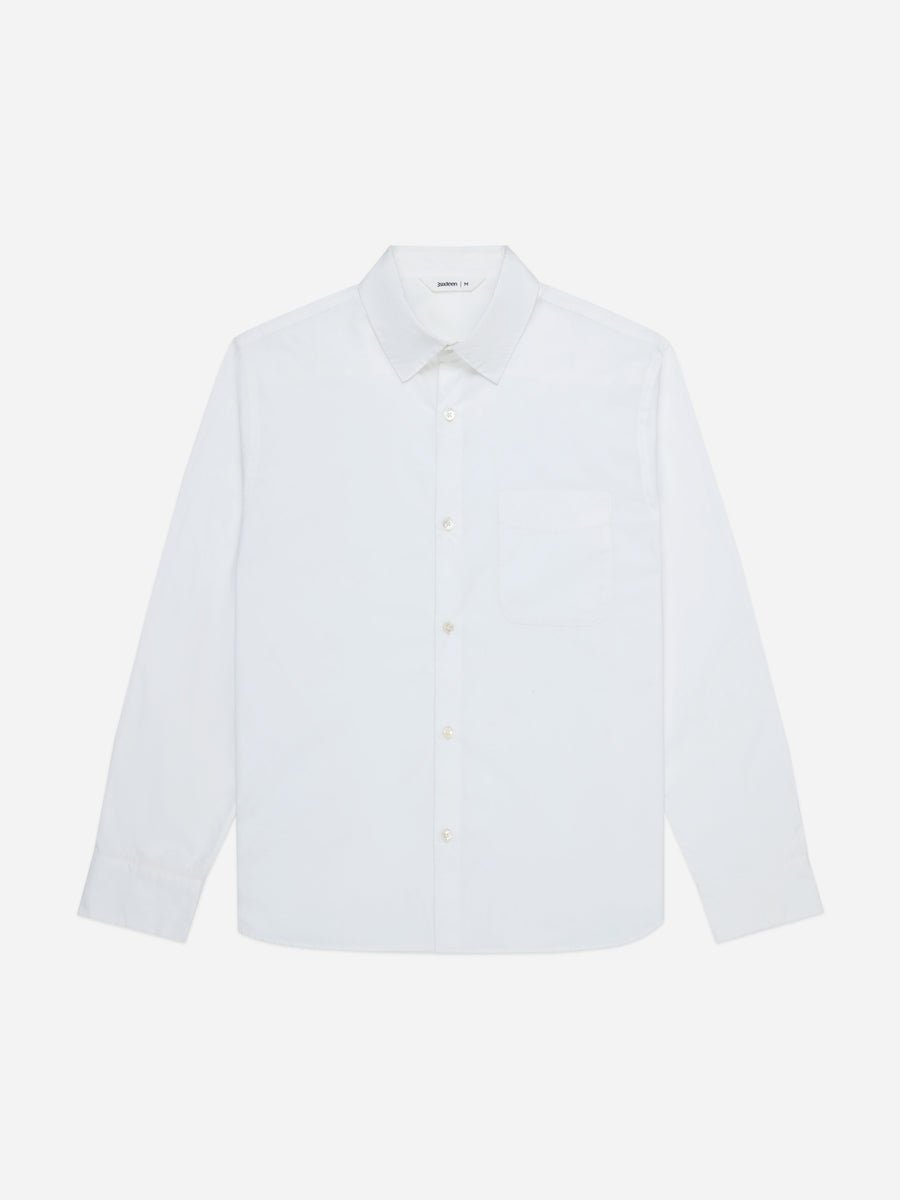 White dress shirt on a white background