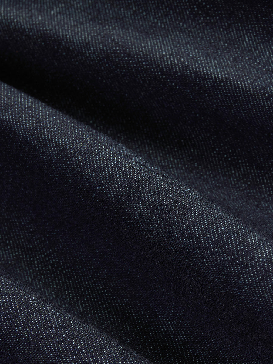 Close-up of dark blue fabric texture