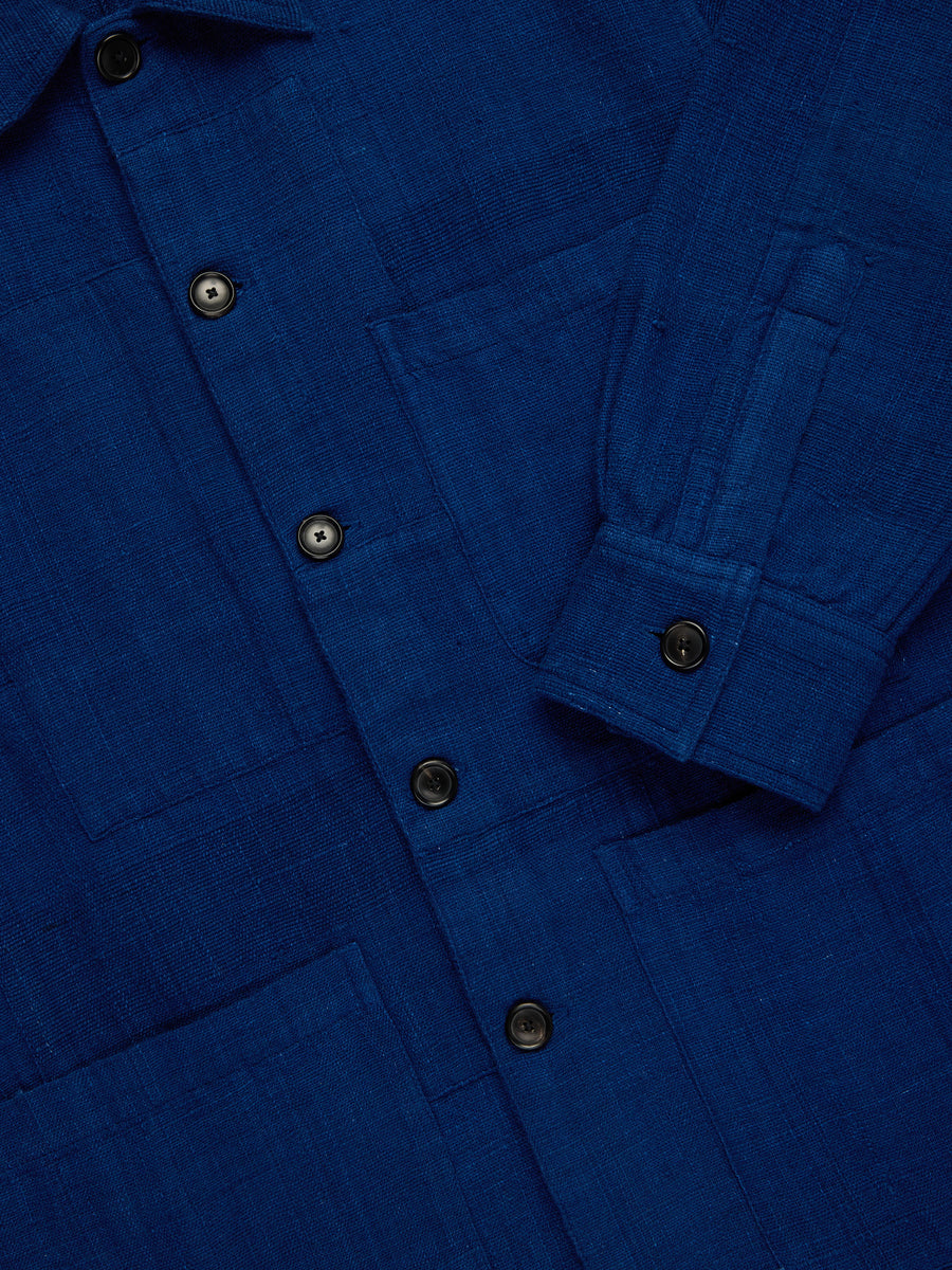 Shop Jacket ~ Indigo Patchwork Khadi