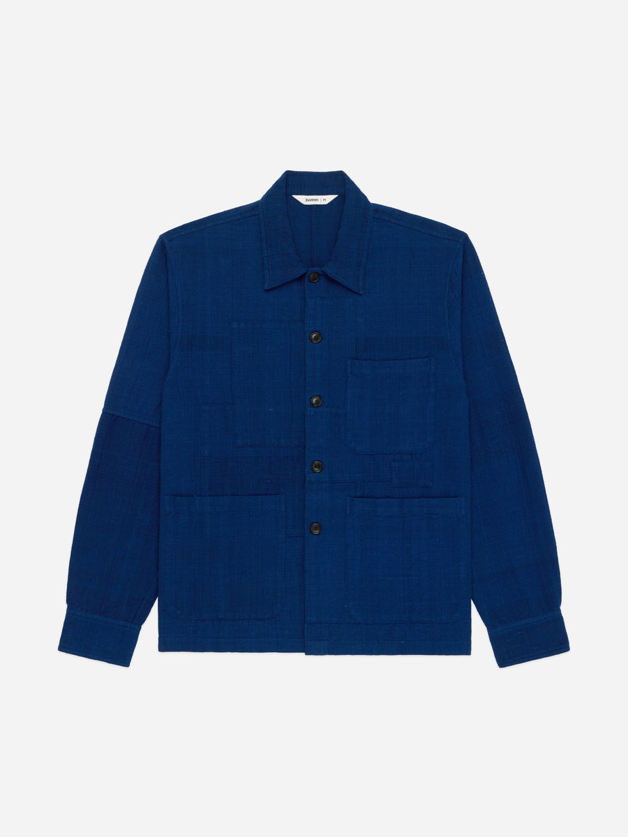 Shop Jacket ~ Indigo Patchwork Khadi