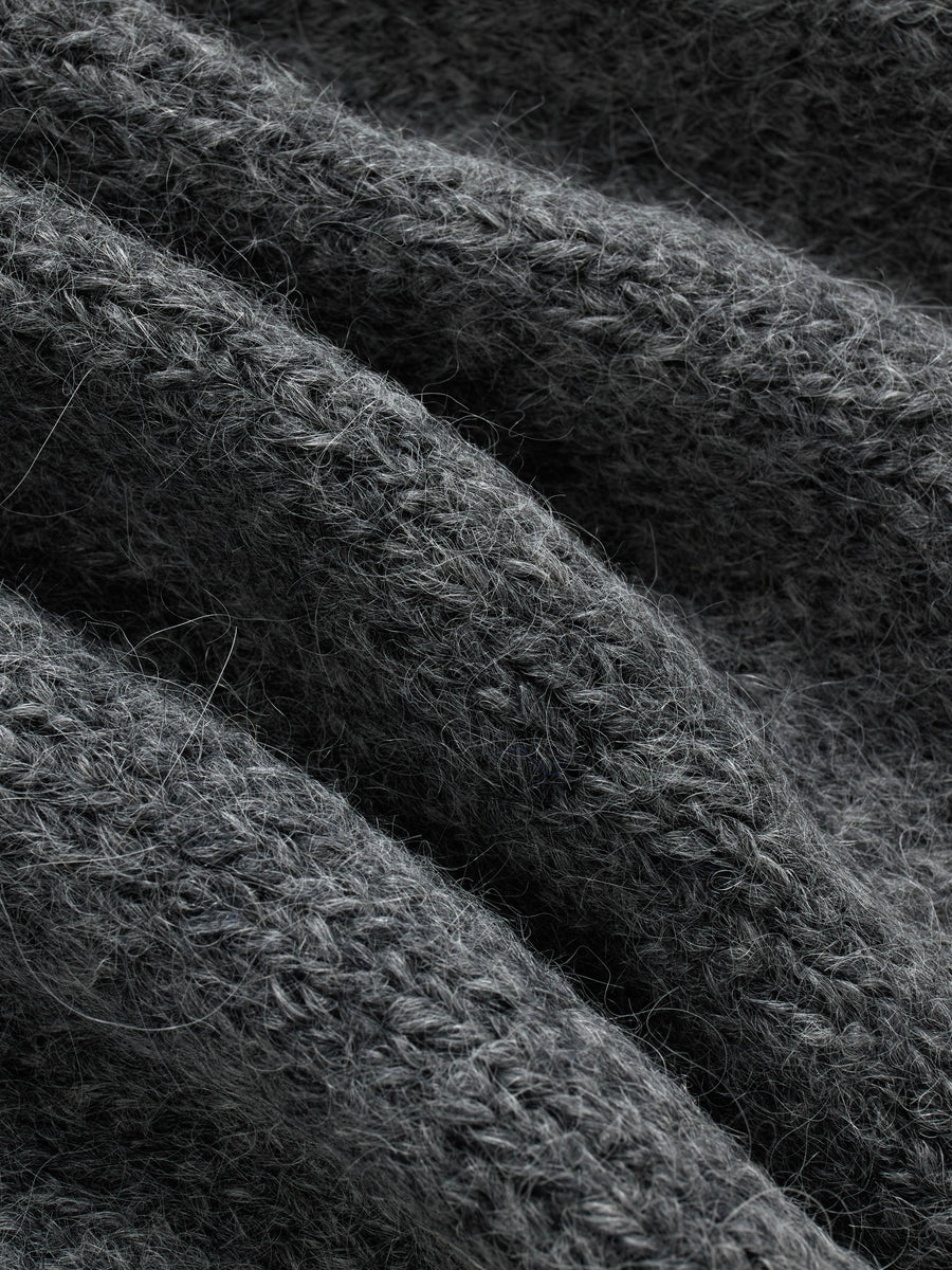 Classic Cardigan ~ Pewter Alpaca