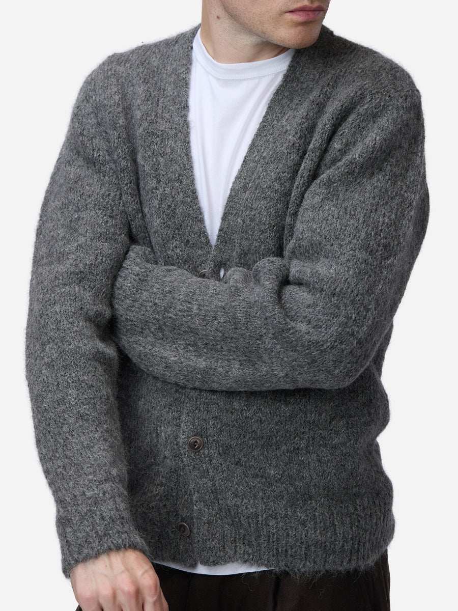 Classic Cardigan ~ Pewter Alpaca