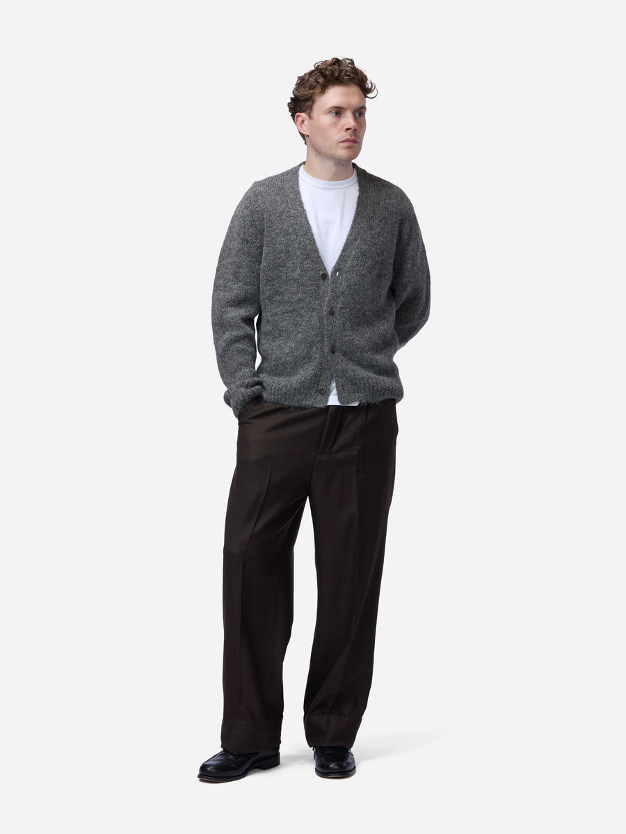 Classic Cardigan ~ Pewter Alpaca