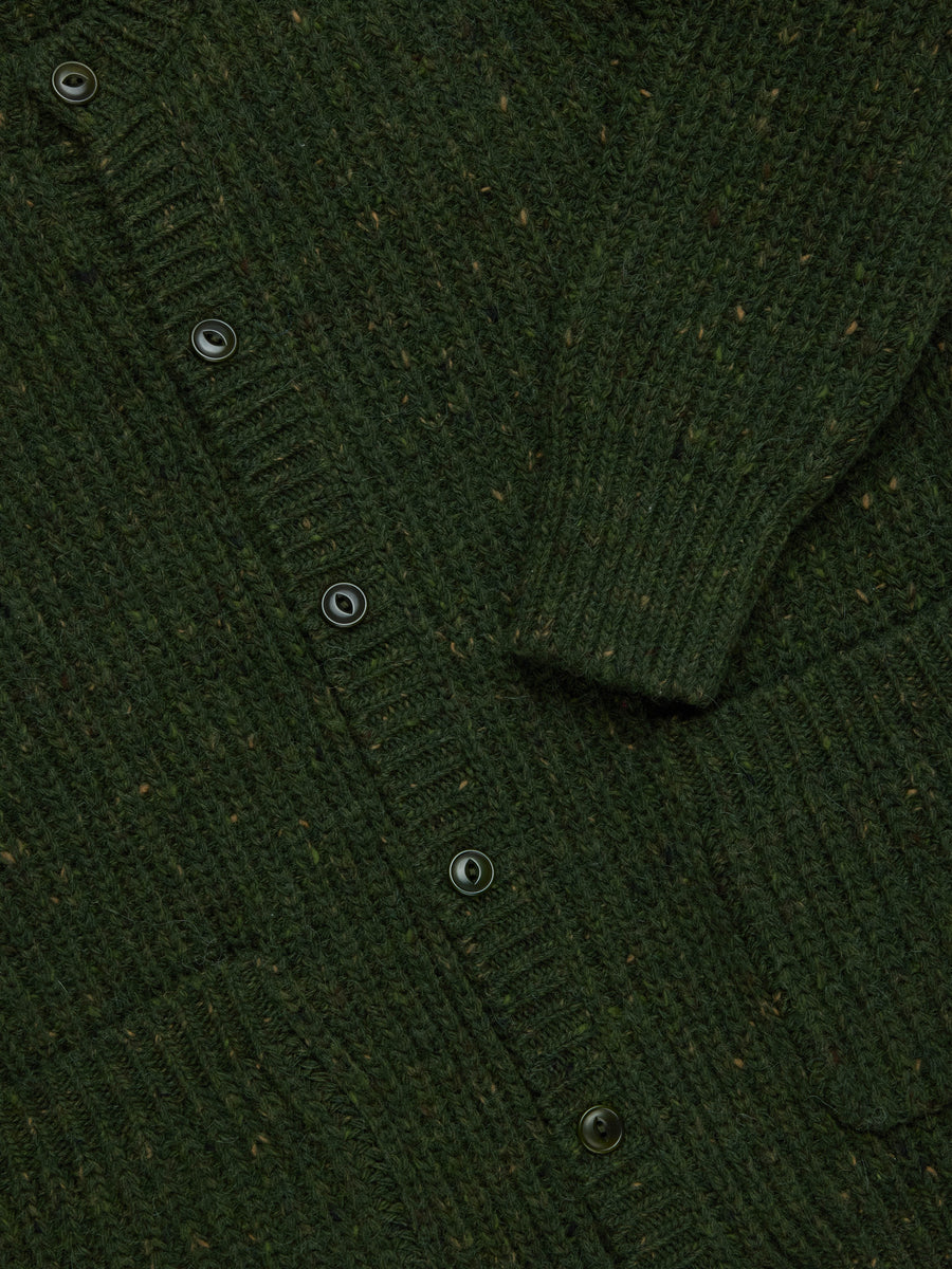 Fisherman Cardigan ~ Hunter Green