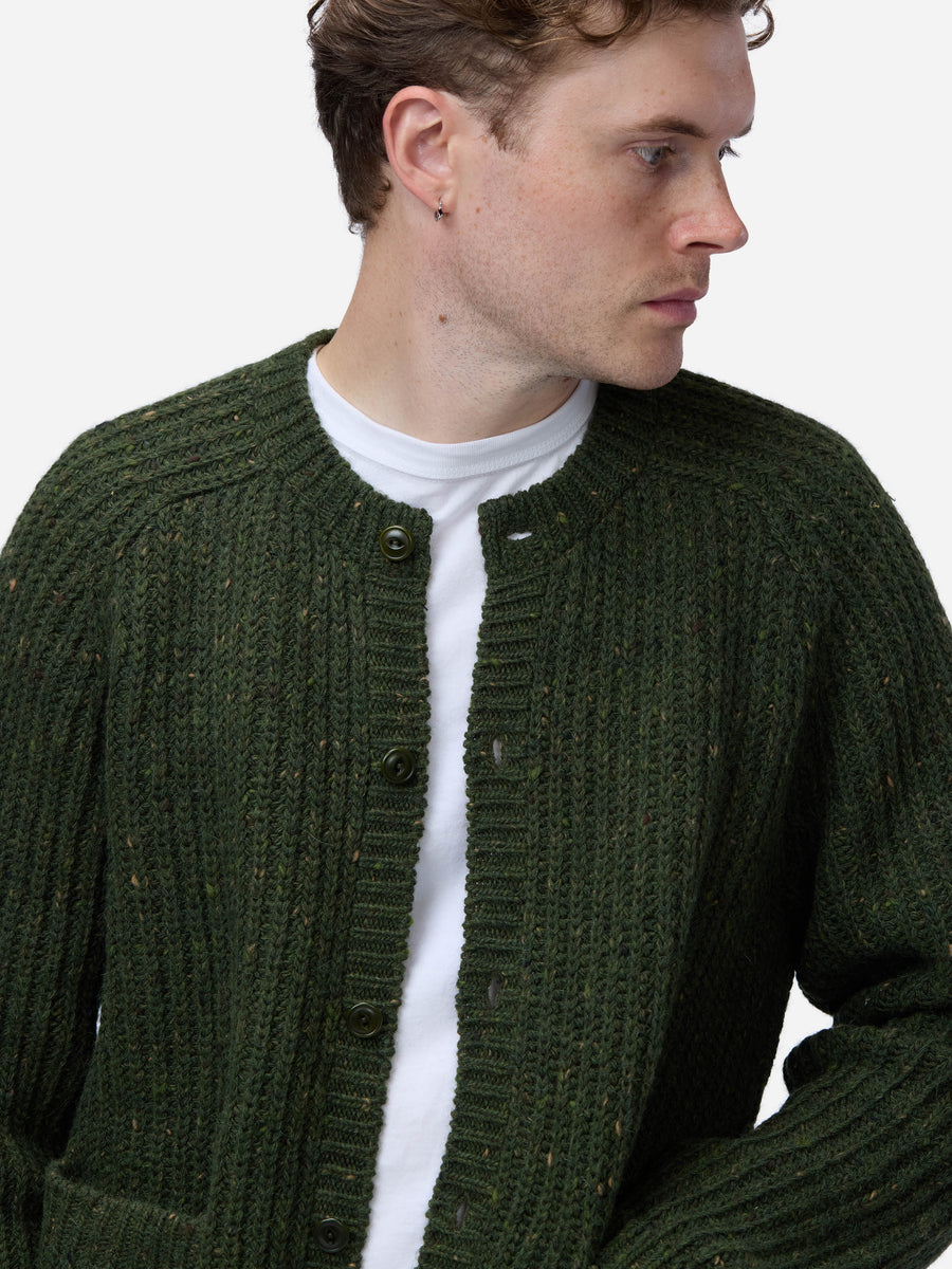 Fisherman Cardigan ~ Hunter Green