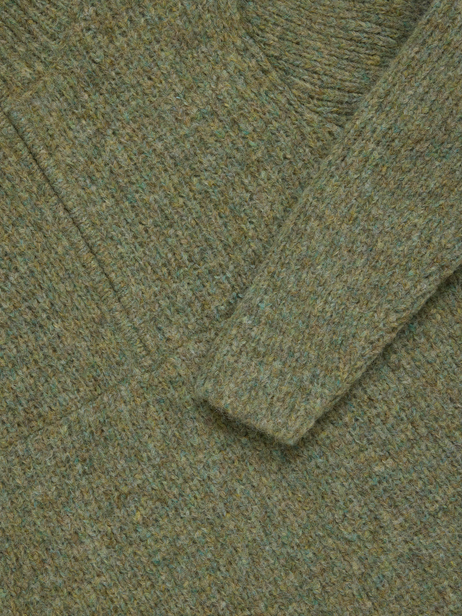 Half Zip Knit ~ Marled Sage