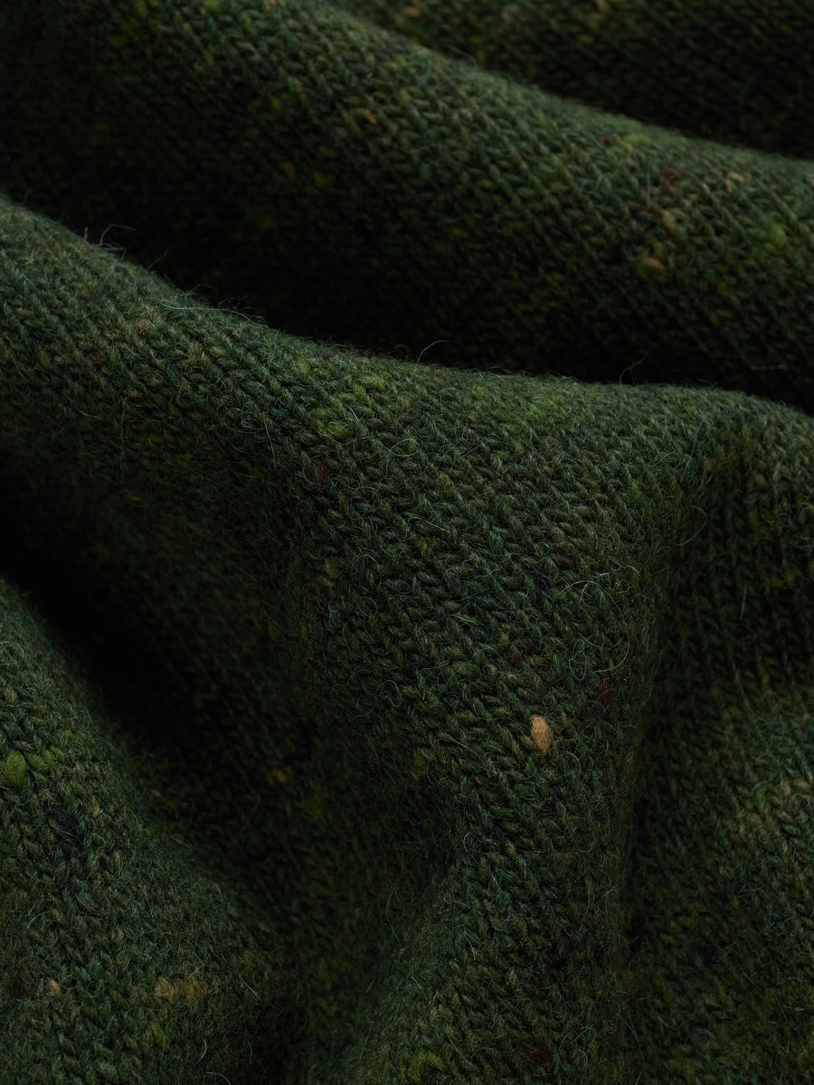 V-Neck Sweater ~ Hunter Green Tweed