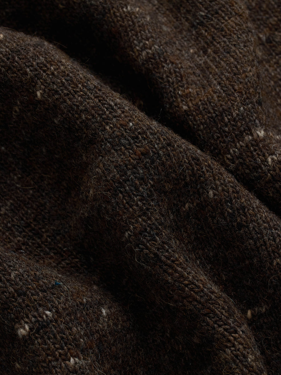 V-Neck Sweater ~ Umber Tweed