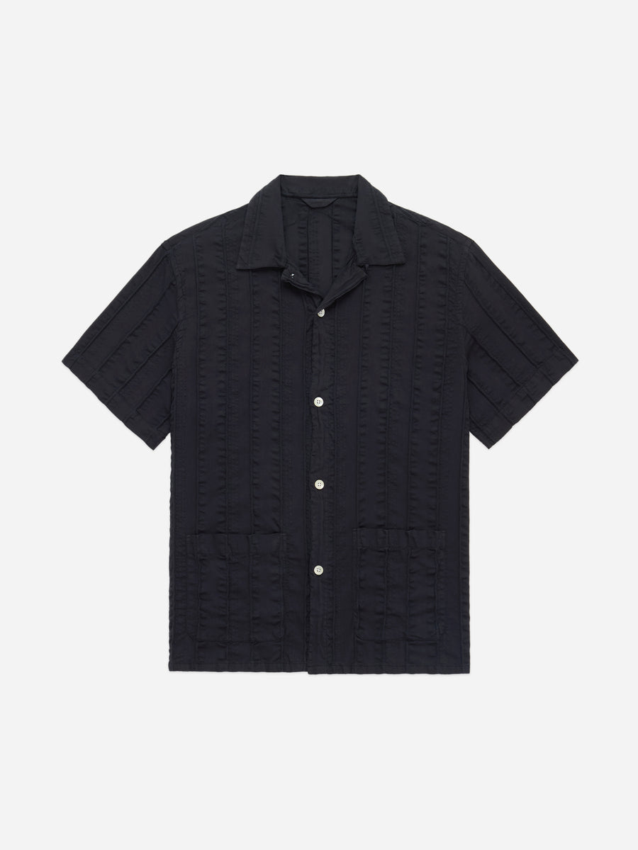 Cabana Shirt ~ Charcoal Rope Stripe