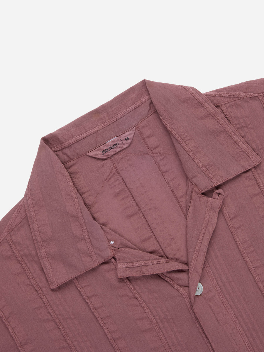 Cabana Shirt ~ Brick Rope Stripe