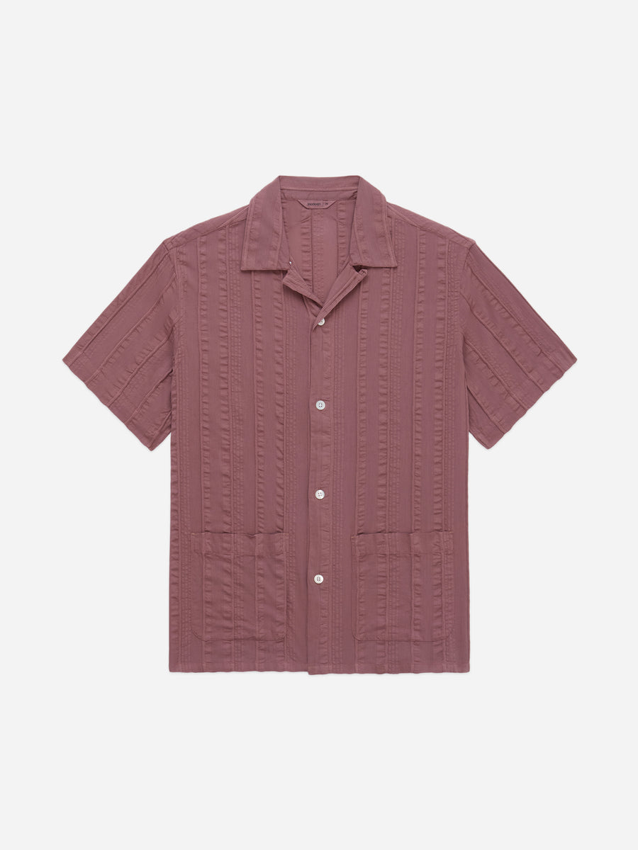 Cabana Shirt ~ Brick Rope Stripe
