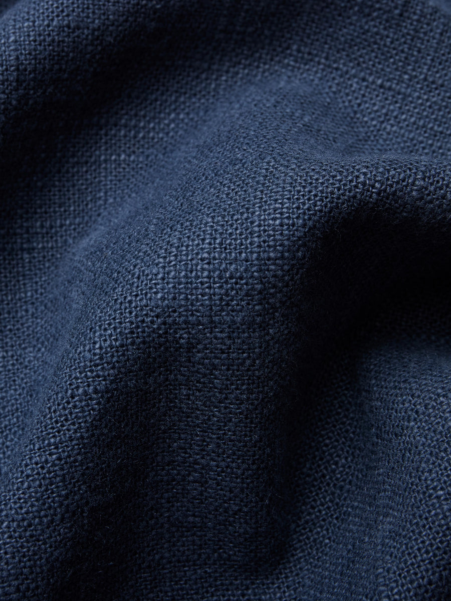 Close-up of dark blue fabric texture