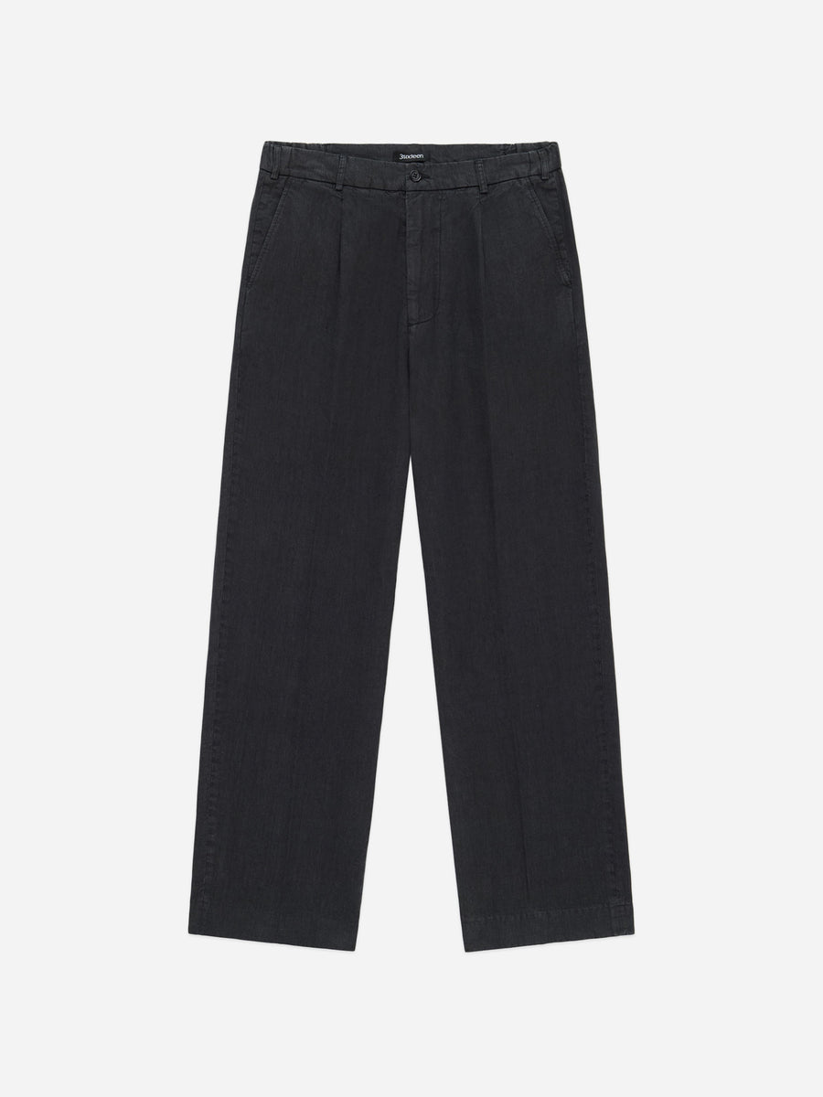 Black pants on a white background
