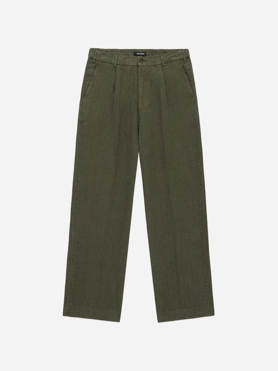 Green pants on a white background