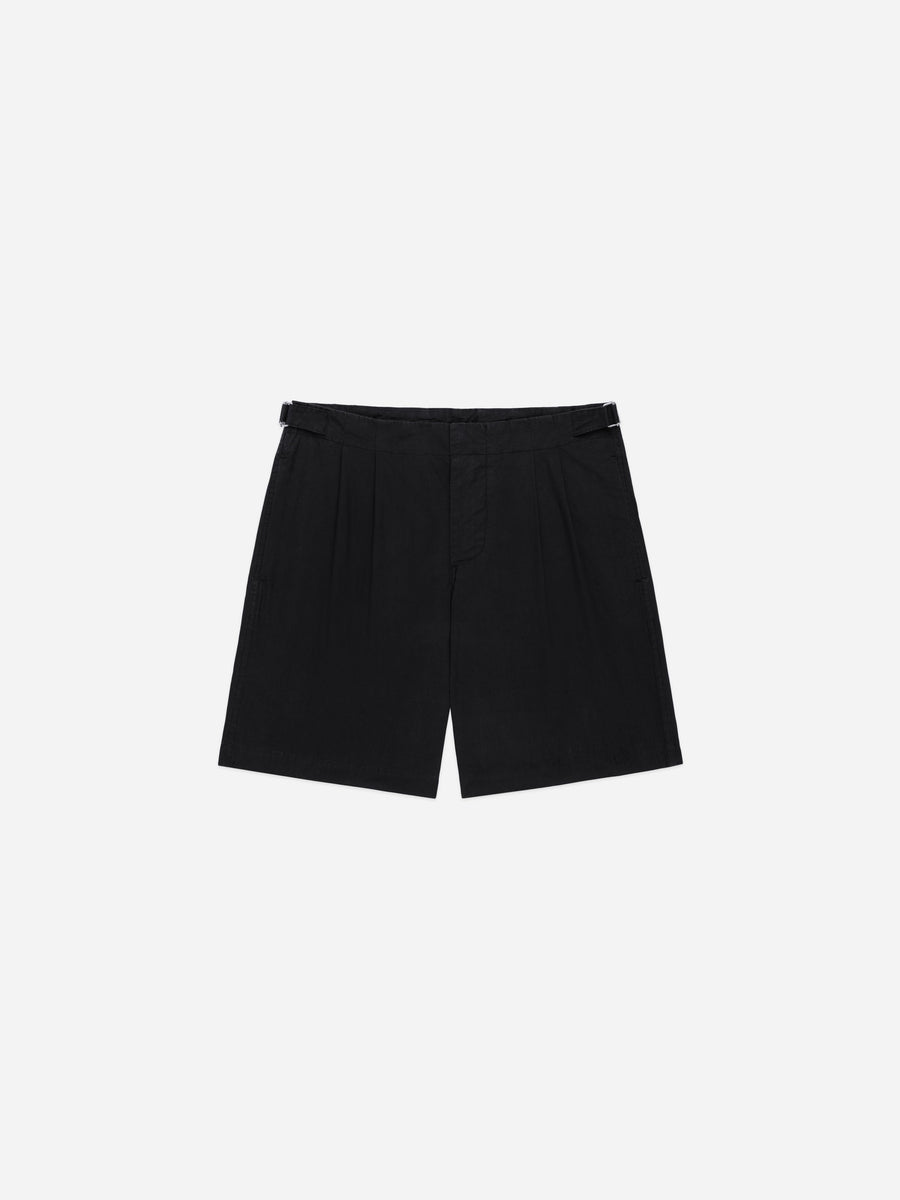 Black shorts on a white background