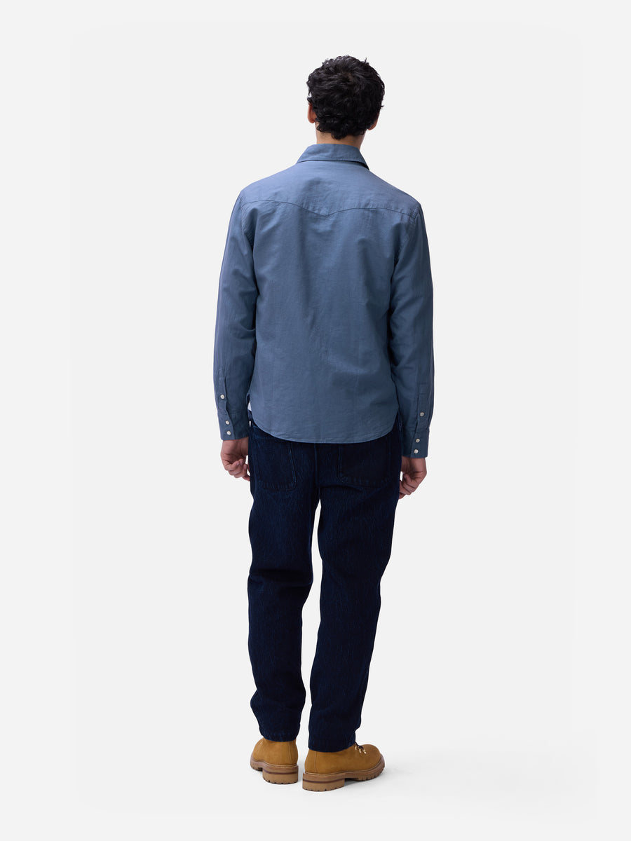 Snap Western Shirt ~ Slate Garment Dyed