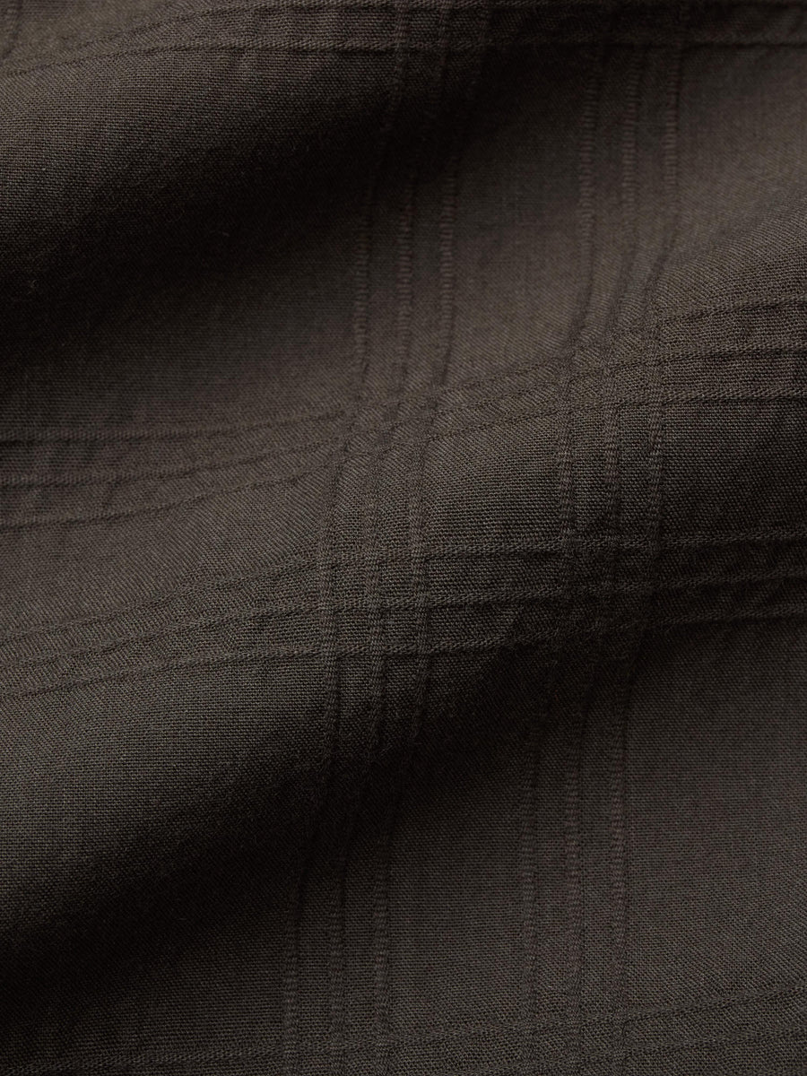 Short Sleeve Work Shirt ~ Ink Grid Dobby