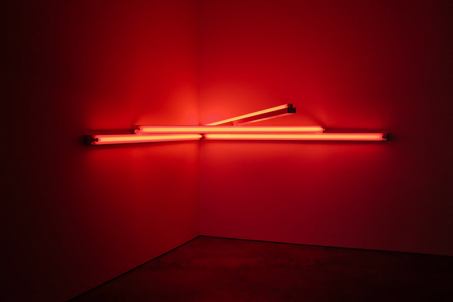 Neon light art installation.