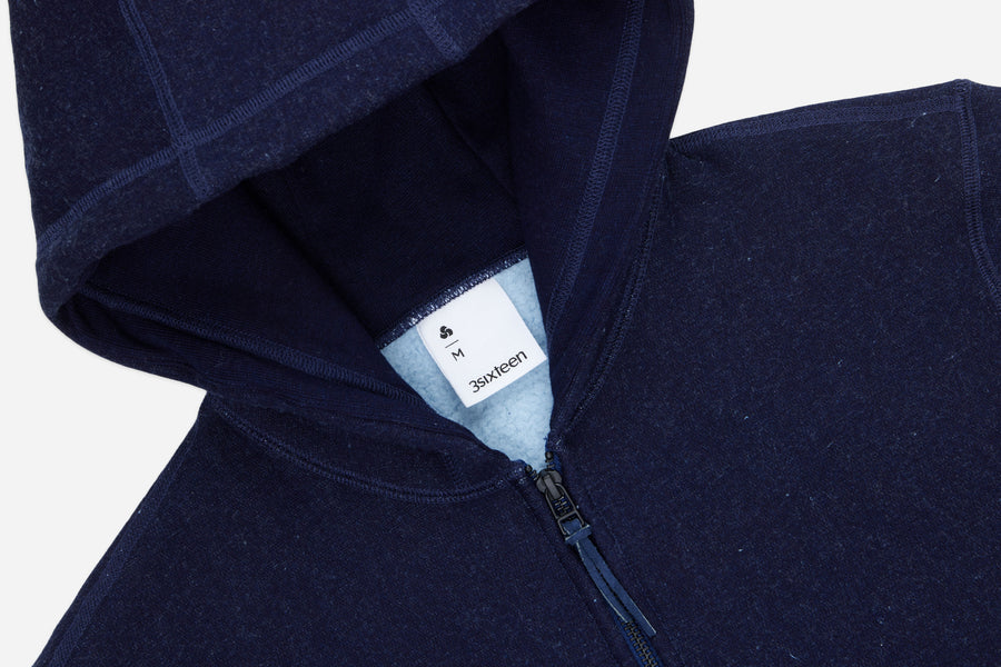Heavyweight Zip Hoody ~ Indigo