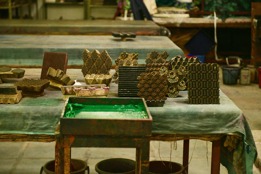 A photo of blocks on a table.