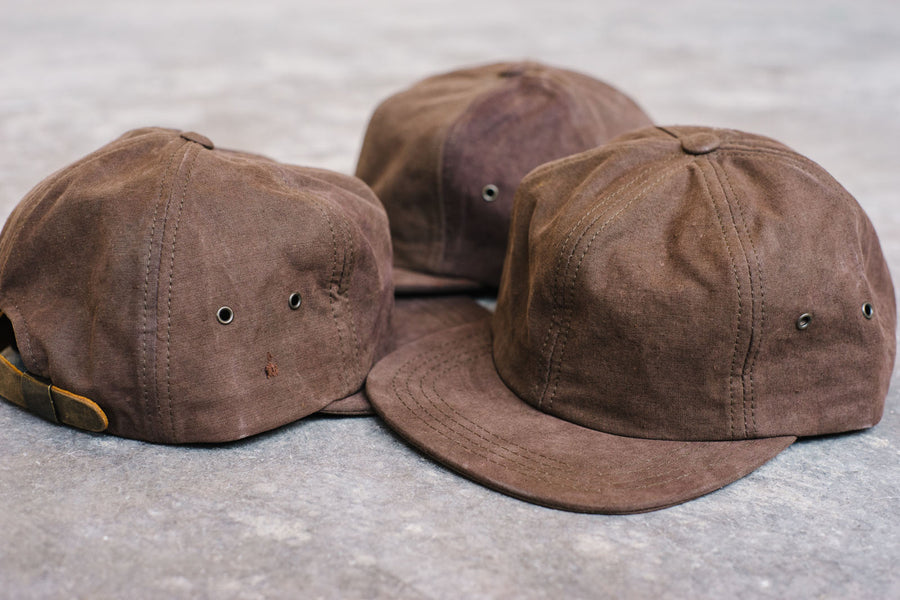 Close up view of pile of hats.