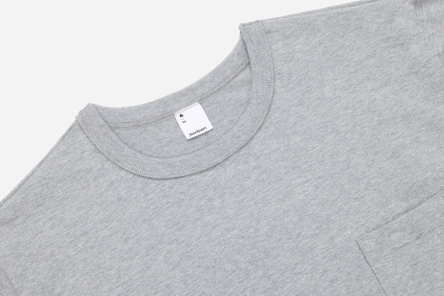 Heavyweight Pocket T-Shirt ~ Heather Grey (2 Pack)
