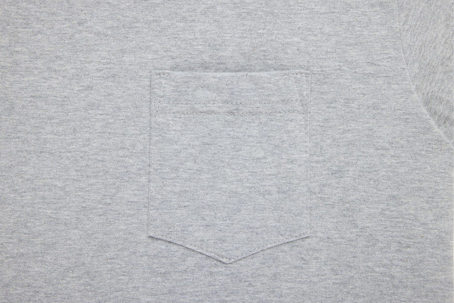 Heavyweight Pocket T-Shirt ~ Heather Grey (2 Pack)
