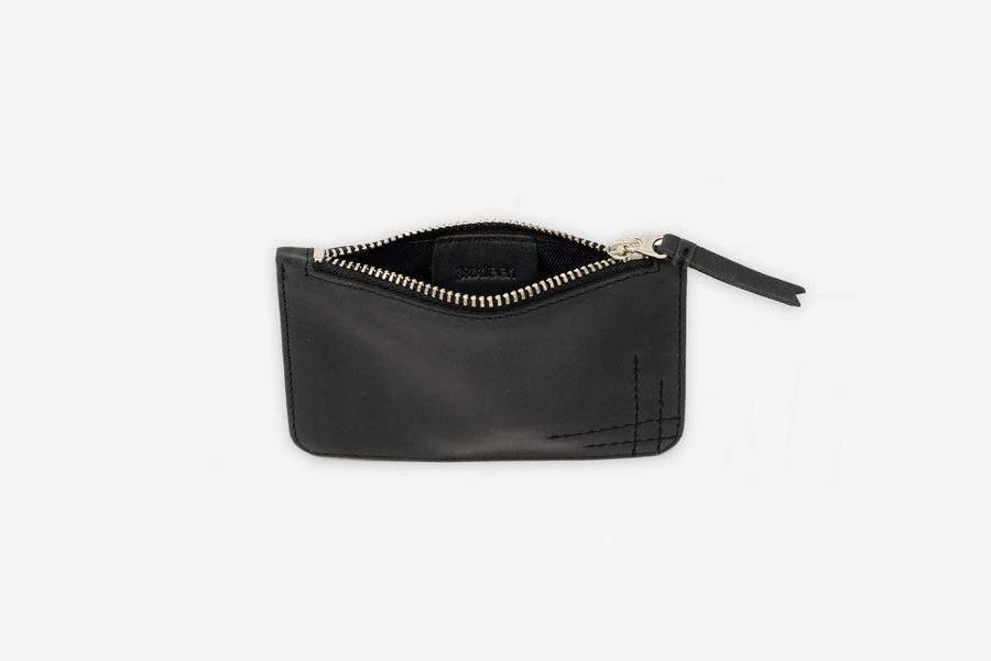 Zip Pouch ~ Black Cowhide